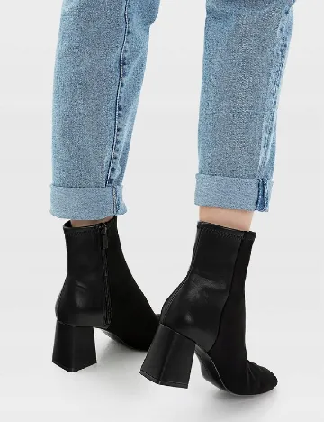Botine Stradivarius, negru Negru