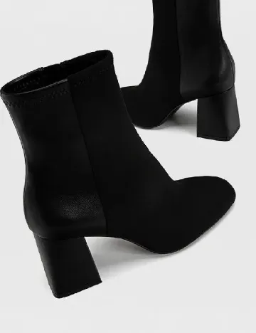 Botine Stradivarius, negru Negru