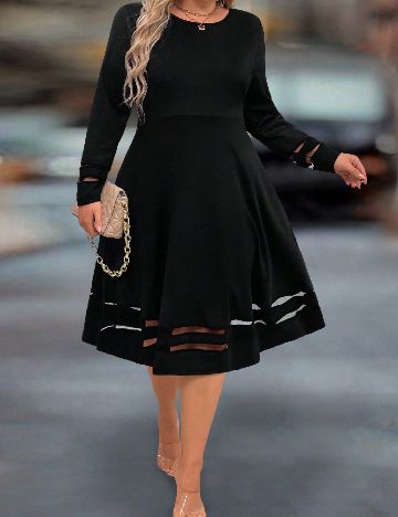 Rochie medie SHEIN CURVE, negru