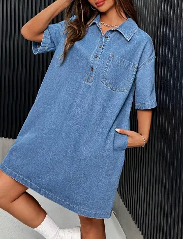 Rochie scurta SHEIN, albastru Albastru