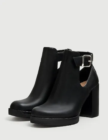 Botine Pull&Bear, negru Negru