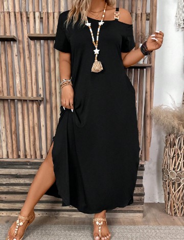 Rochie lunga SHEIN CURVE, negru