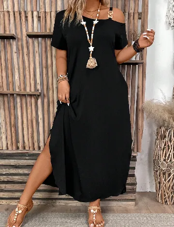 Rochie lunga SHEIN CURVE, negru Negru