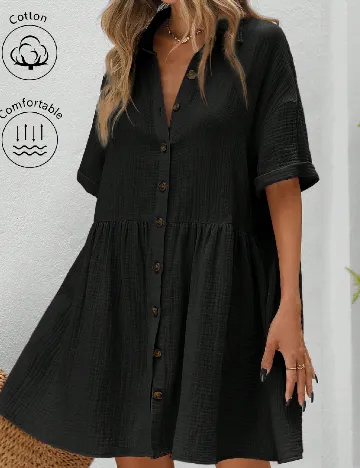 Rochie scurta SHEIN CURVE, negru Negru