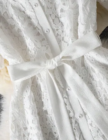 Rochie medie SHEIN, alb Alb