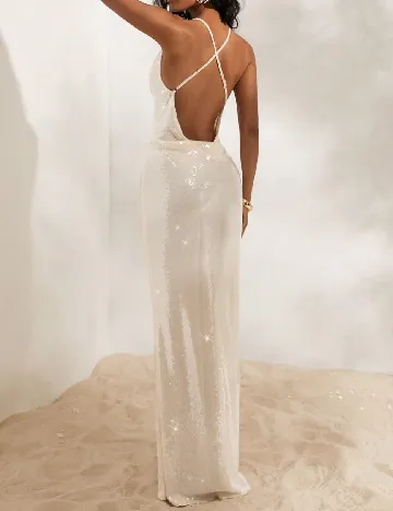 Rochie lunga SHEIN, ecru Alb