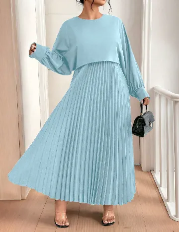 Rochie lunga SHEIN CURVE, albastru deschis Albastru