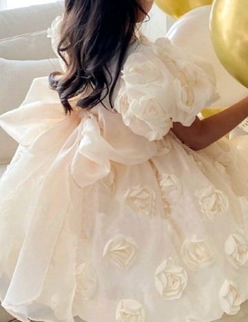 Rochie scurta Shein Kids, crem