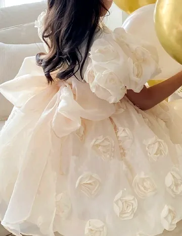 Rochie scurta Shein Kids, crem Crem