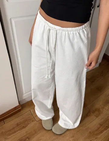Pantaloni SHEIN, alb Alb