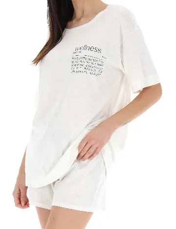 Pijama Triumph, alb Alb