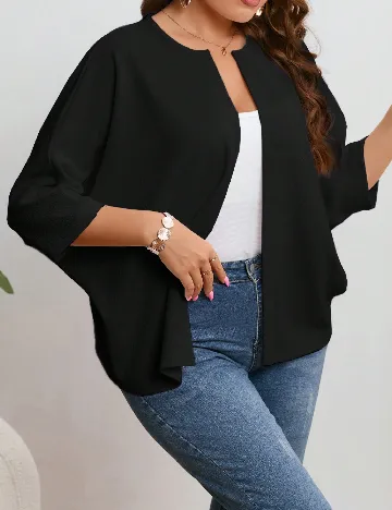 Blazer SHEIN CURVE, negru Negru