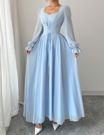 Rochie lunga SHEIN, albastru deschis