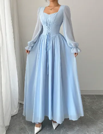 Rochie lunga SHEIN, albastru deschis Albastru