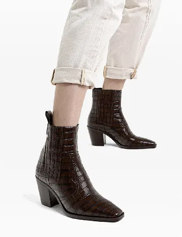 Botine Stradivarius, maro Maro