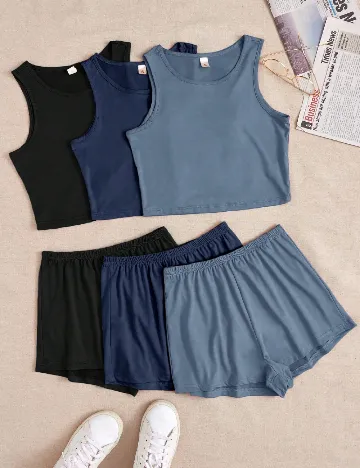 Set pijamale 3 perechi SHEIN, mix culori Mix culori
