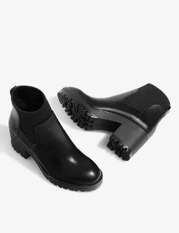 Botine Stradivarius, negru Negru