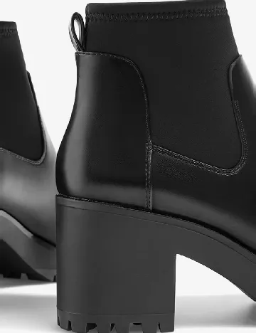 Botine Stradivarius, negru Negru