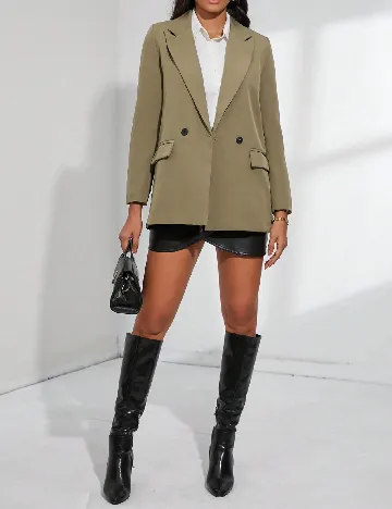 Sacou Oversize SHEIN, kaki Verde