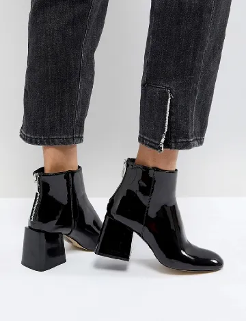 Botine Stradivarius, negru Negru