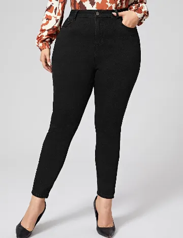 Blugi SHEIN CURVE, negru Negru
