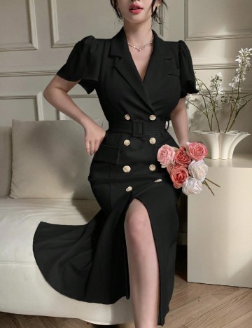 Rochie medie Dazy, negru