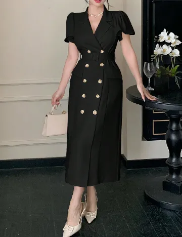 Rochie medie Dazy, negru Negru
