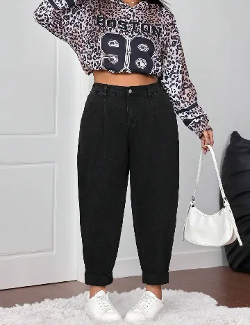 Blugi SHEIN CURVE, negru Negru