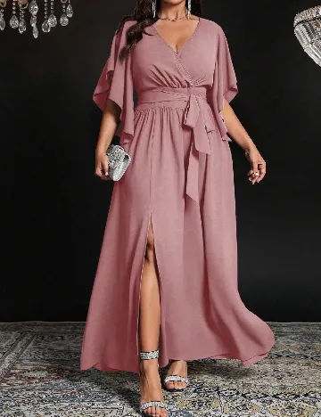 Rochie lunga SHEIN CURVE, roz pudra Roz