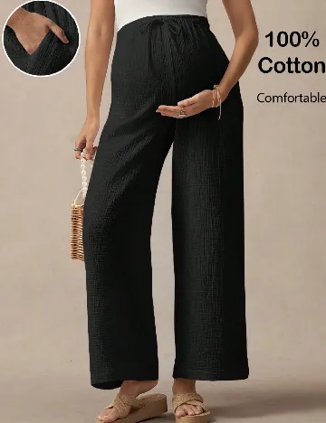 Pantaloni SHEIN Maternity, negru Negru