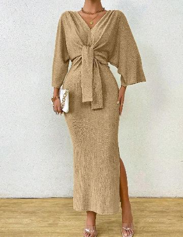 Rochie lunga SHEIN, maro deschis
