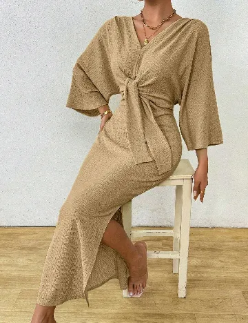 Rochie lunga SHEIN, maro deschis Maro