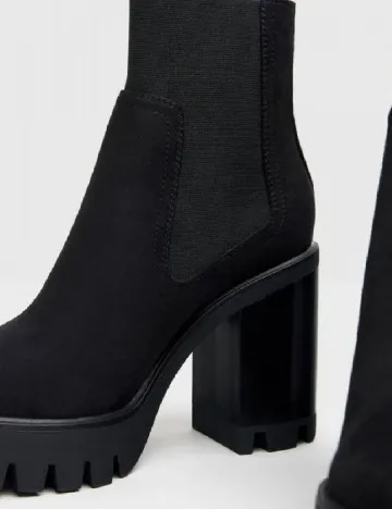 Botine Bershka, negru Negru