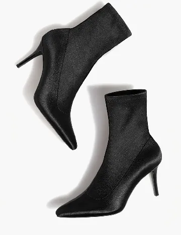Botine Stradivarius, negru Negru