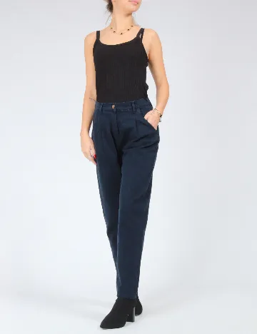 Pantaloni SHEIN, bleumarin Albastru
