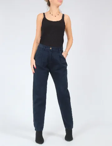 Pantaloni SHEIN, bleumarin Albastru