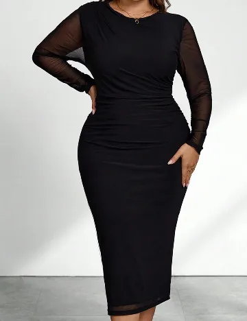 Rochie medie SHEIN CURVE, negru Negru
