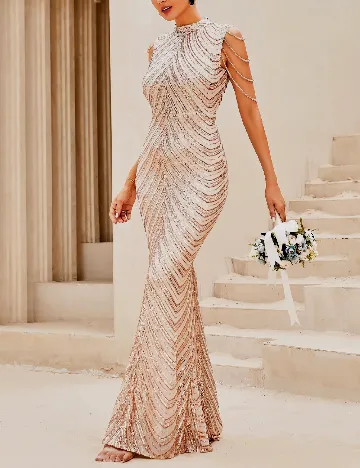 Rochie lunga SHEIN, crem Crem