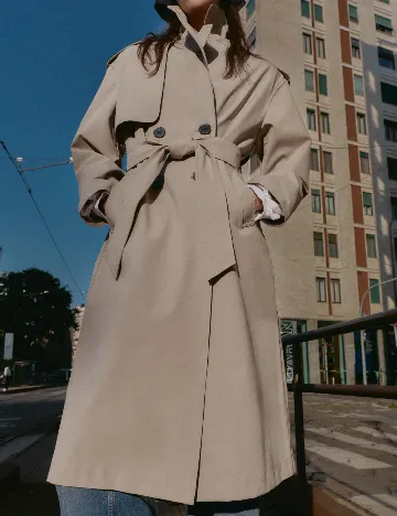 Trench Zra, crem Crem