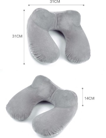 Perna gonflabila pentru calatorie SHEIN, gri deschis