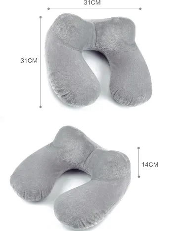 Perna gonflabila pentru calatorie SHEIN, gri deschis Gri