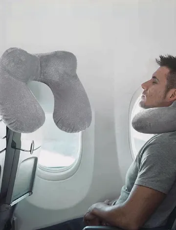 Perna gonflabila pentru calatorie SHEIN, gri deschis Gri