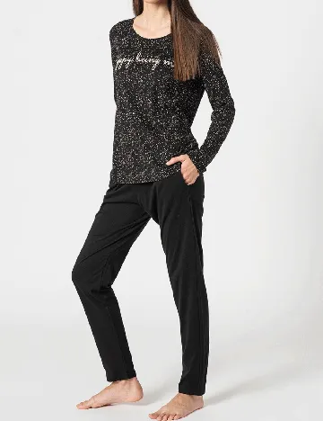 Pijama Triumph, negru Negru