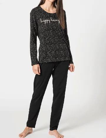 Pijama Triumph, negru Negru