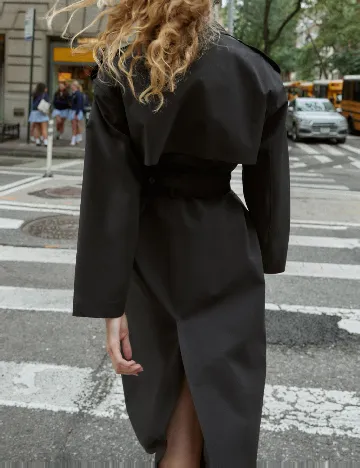 Trench Zra, negru Negru