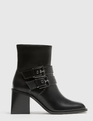 Botine Stradivarius, negru Negru