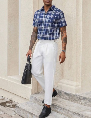 Pantaloni SHEIN, alb