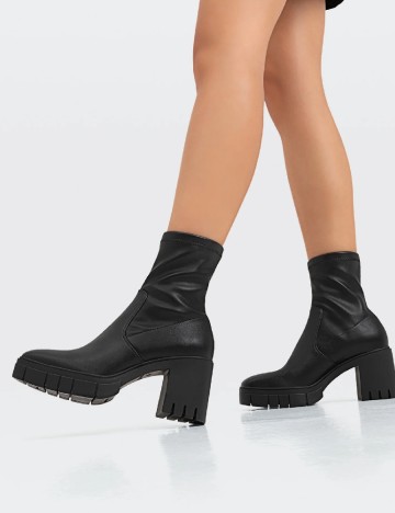 Botine Stradivarius, negru
