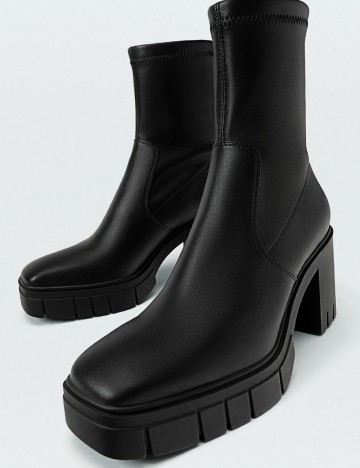 Botine Stradivarius, negru