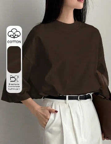 Tricou Oversize Dazy, maro Maro